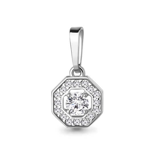 Серьги из серебра с фианитами