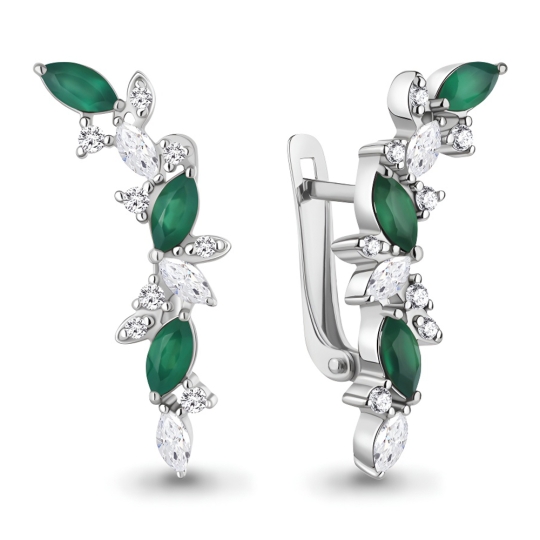 Серьги из серебра с чернением