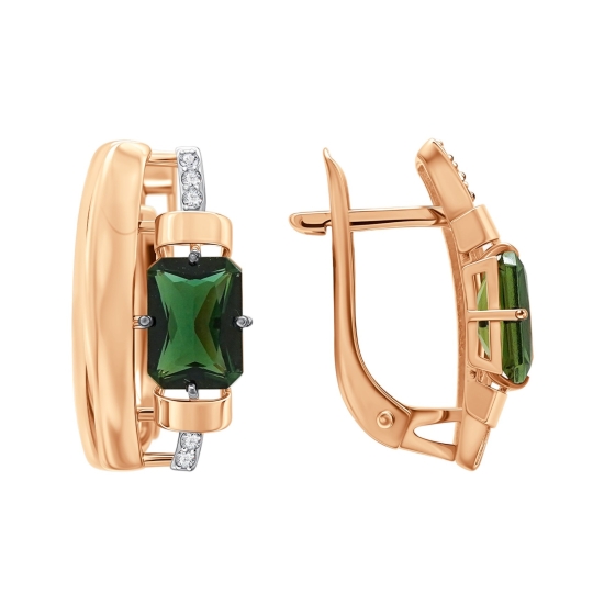 Серьги из золота с бриллиантами 0,3 ct