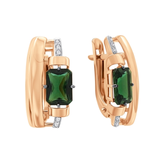 Серьги из золота с бриллиантами 0,3 ct