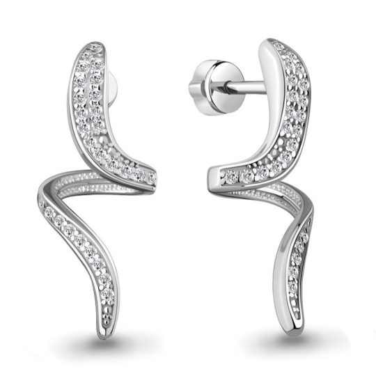 Серьги из серебра с эмалью