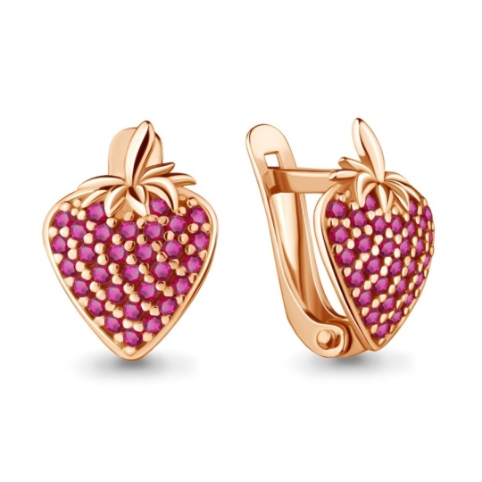 Серьги из серебра с эмалью 