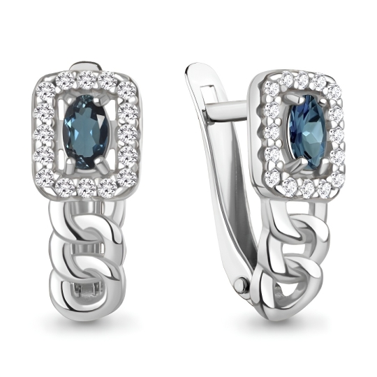 Серьги из серебра с цитринами
