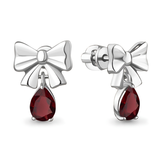 Серьги из серебра с аметистами