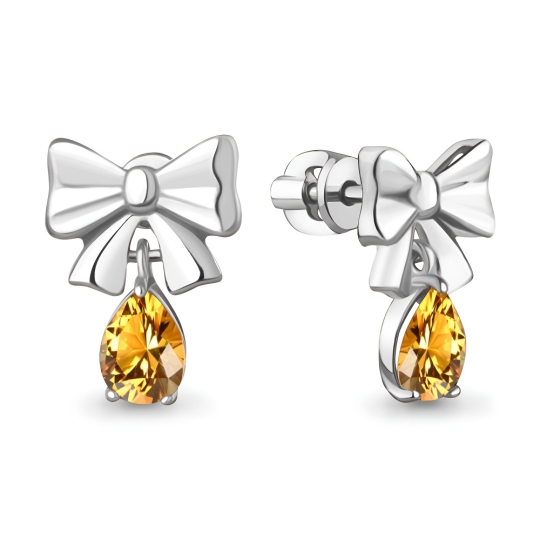 Серьги из серебра с аметистами