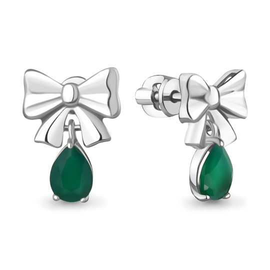 Серьги из серебра с аметистами