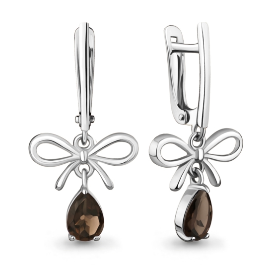 Серьги из серебра с гранатами
