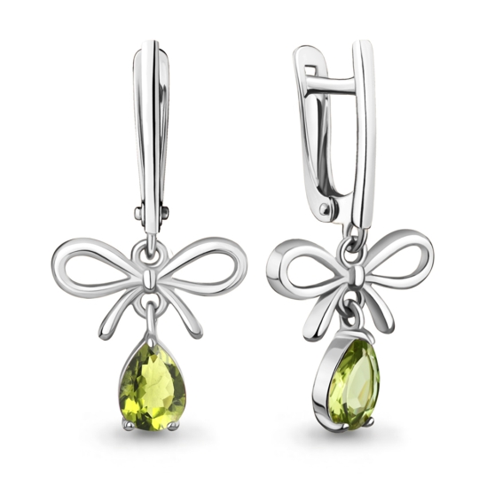 Серьги из серебра с гранатами