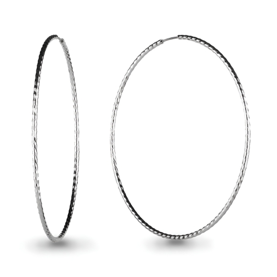 Серьги из серебра с хризолитами и фианитами
