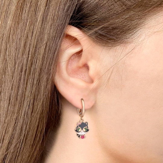 Серьги из серебра с агатами