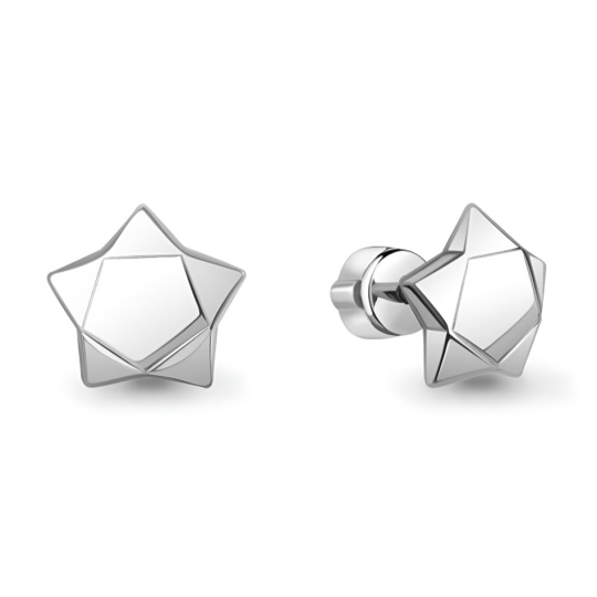 Серьги из серебра с фианитами