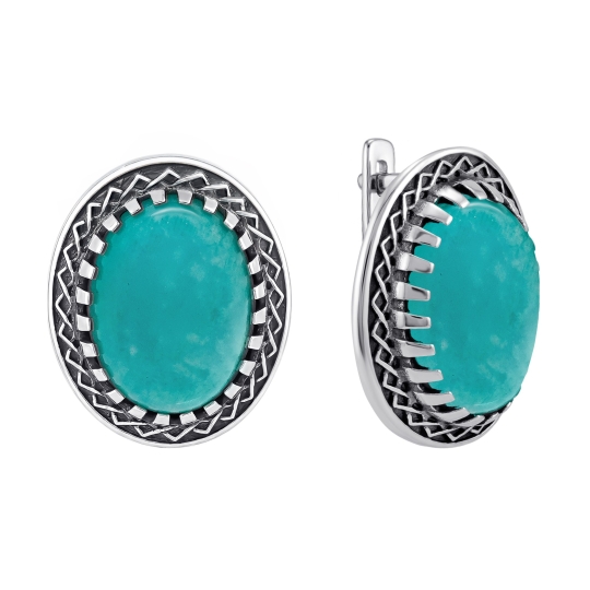Серьги из серебра с бриллиантами