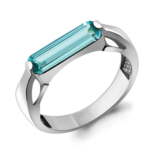 Серьги из серебра с ювелирными кристаллами