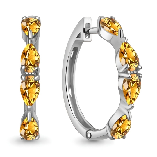 Серьги из серебра с агатами