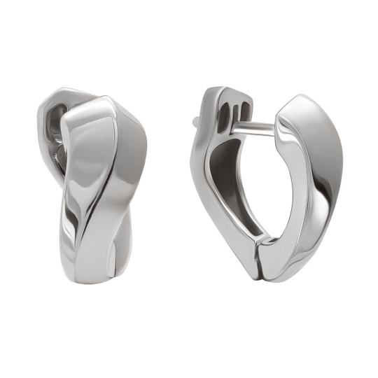 Серьги из серебра с фианитами