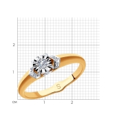 Кольцо из золота с бриллиантами 