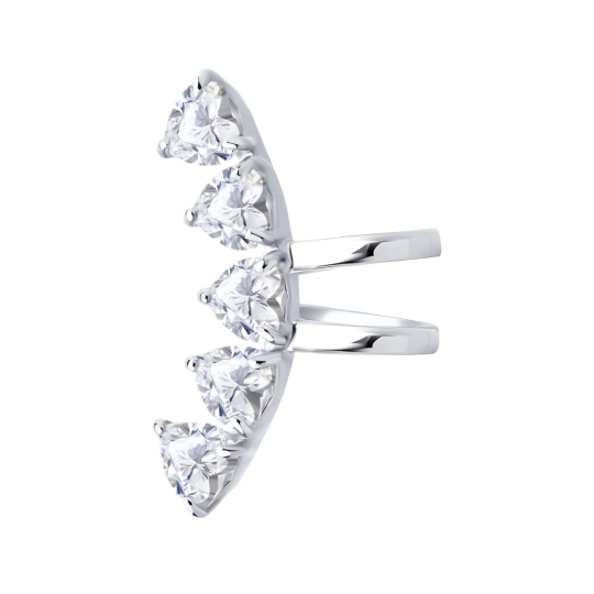 Одиночная серьга из серебра