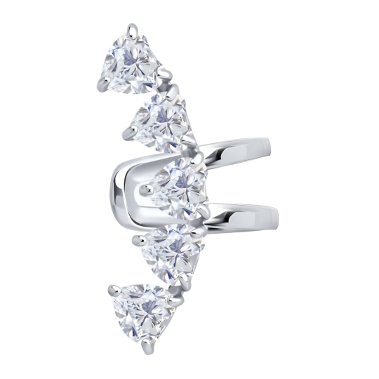 Одиночная серьга из серебра