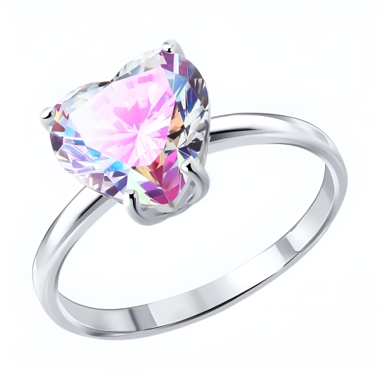 Серьги из серебра с фианитами