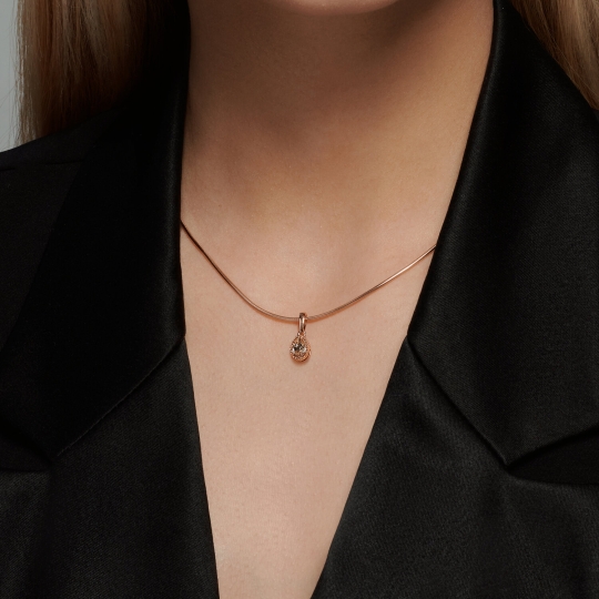 Серьги из серебра с позолотой, ювелирными кристаллами и фианитами