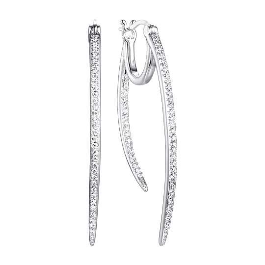 Серьга-кафф из серебра