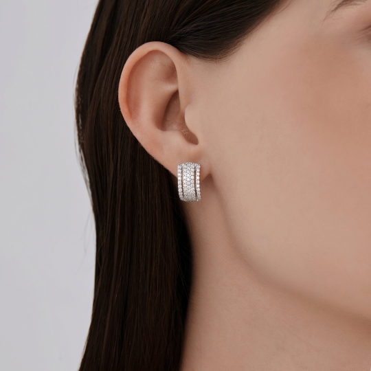 Серьги из серебра с чернением и жемчугом
