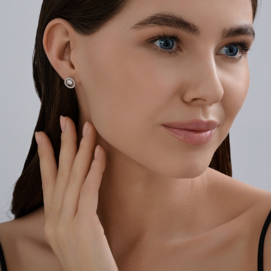 Серьги из серебра с эмалью