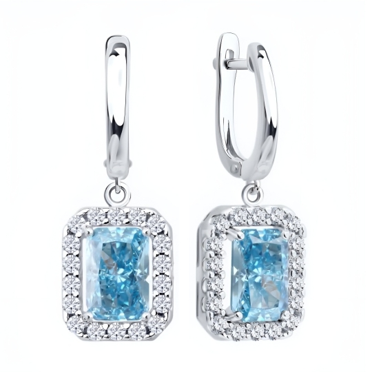 Серьги из серебра с эмалью