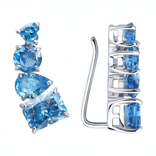 Серьги из серебра с аметистами