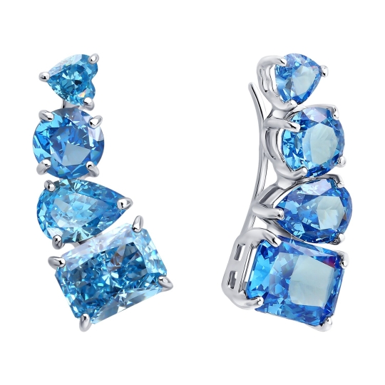 Серьги из серебра с аметистами
