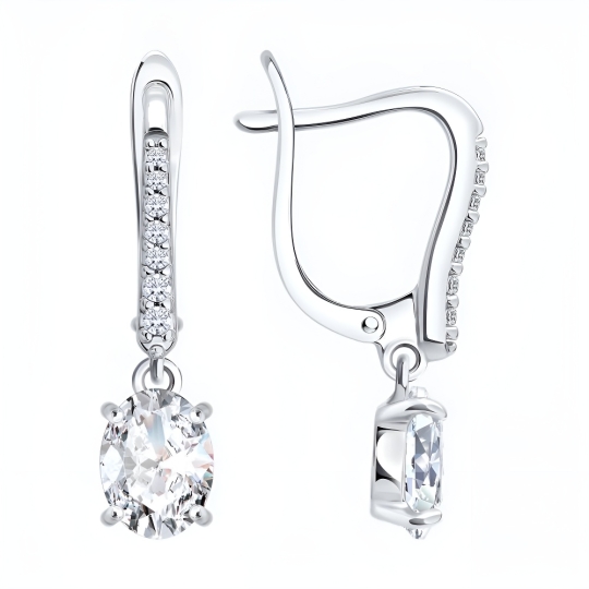 Серьги из серебра с жемчугом