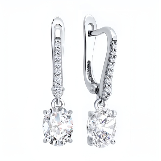 Серьги из серебра с жемчугом
