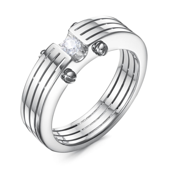 Серьги из серебра с фианитами