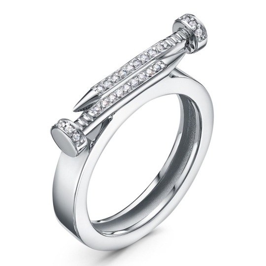 Серьги из серебра с фианитами