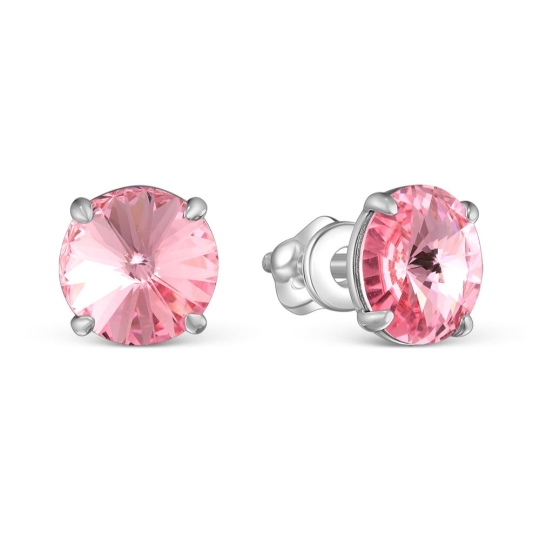 Серьги из серебра с агатами и фианитами