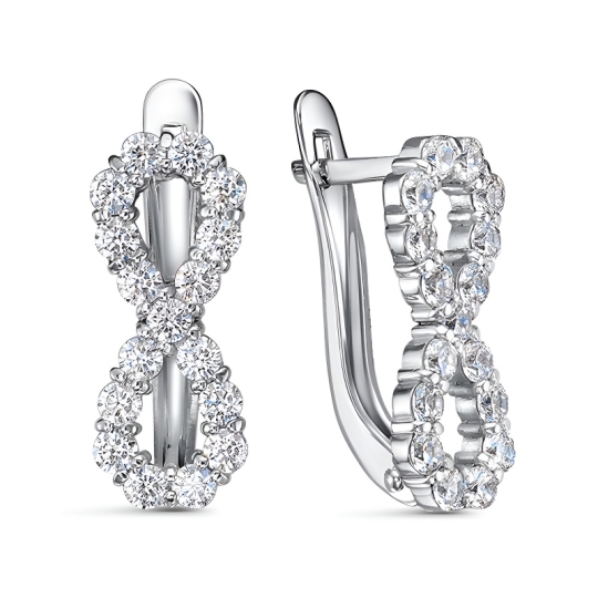 Серьги из серебра с гранатами