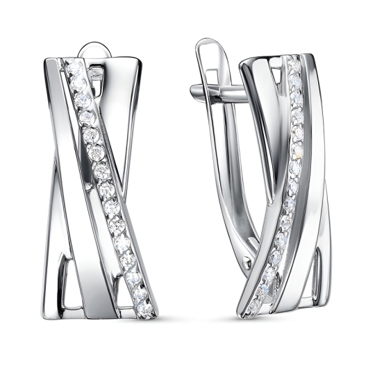 Серьги из серебра с гранатами