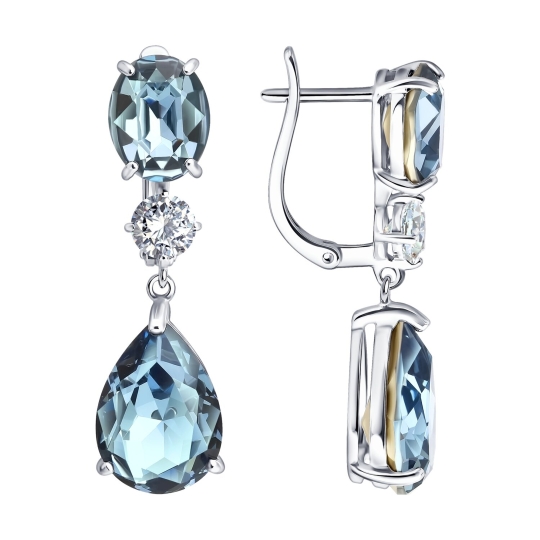 Серьги из серебра с эмалью