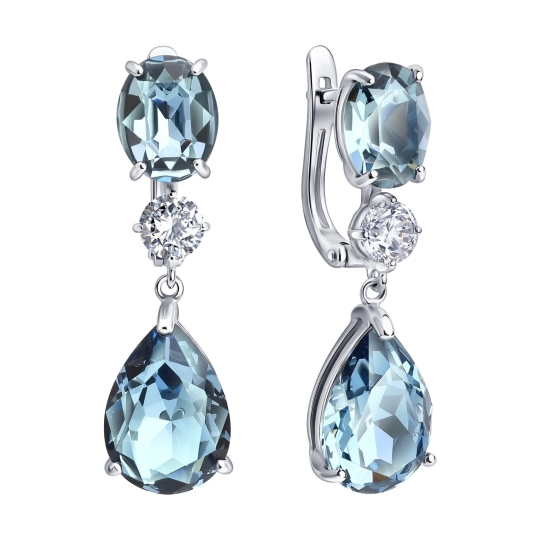 Серьги из серебра с эмалью