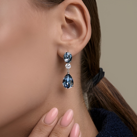 Серьги из серебра с эмалью