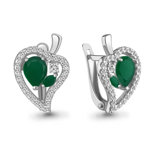 Серьги из серебра с кристаллами Swarovski