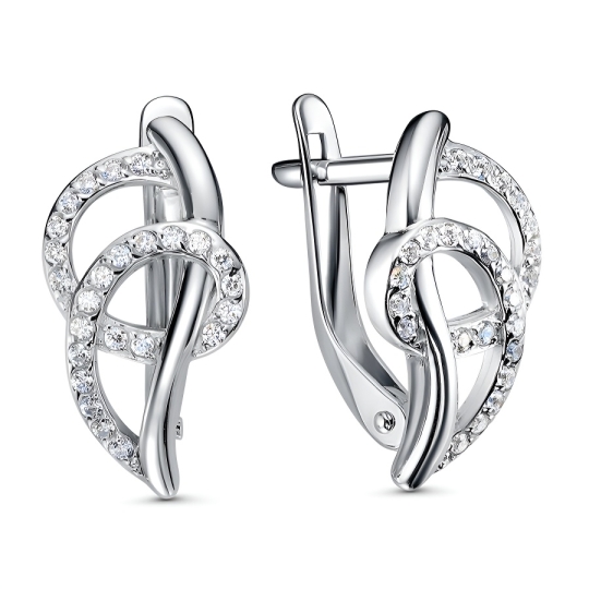 Серьги из серебра с эмалью