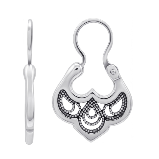 Серьги из серебра с чернением