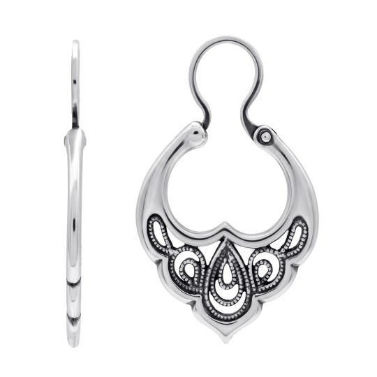 Серьги из серебра с чернением