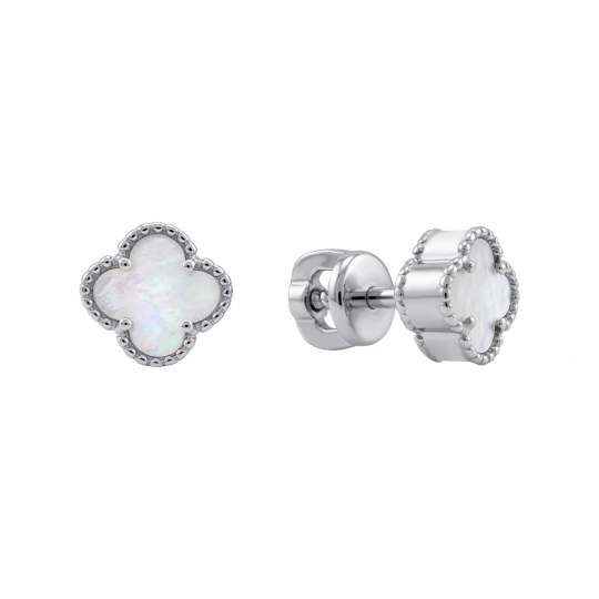 Серьги из серебра с фианитами