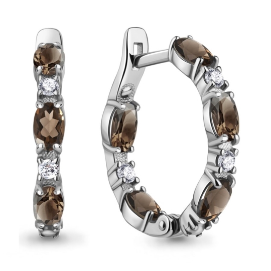 Серьги из серебра с эмалью