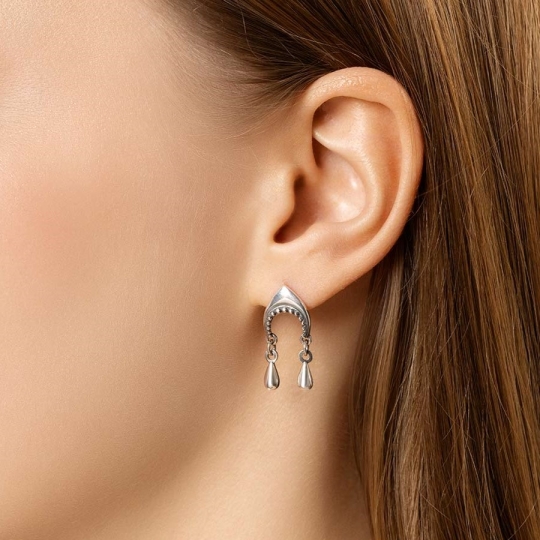 Серьги из серебра с чернением
