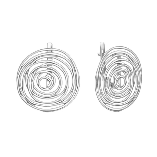 Серьга-кафф из серебра
