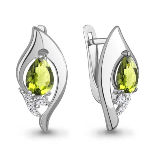 Серьги из серебра с чернением 