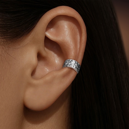 Серьга-кафф из серебра